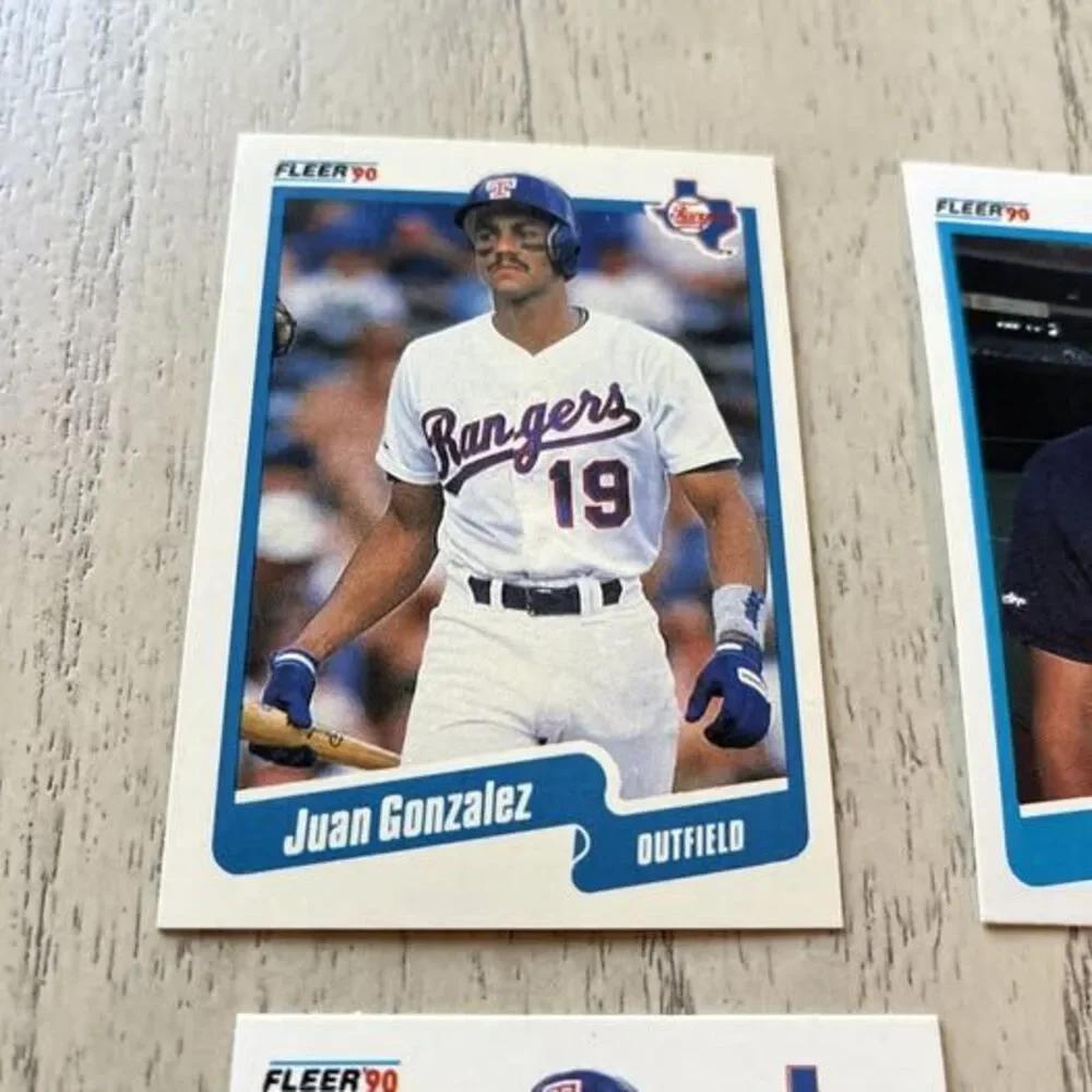 1990 Fleer M/M Lot of HOF’s, All Stars +2 Rookie Juan Gonzalez (9 Cards) Mint/NM